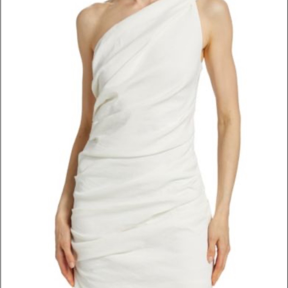 A.L.C. White Carina One-Shoulder Dress